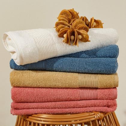 Imagem de Jogo de Toalha Banho 04 Peças Movie - Cinza/Branca - (02 Banho + 02 Rosto) - LMpeter