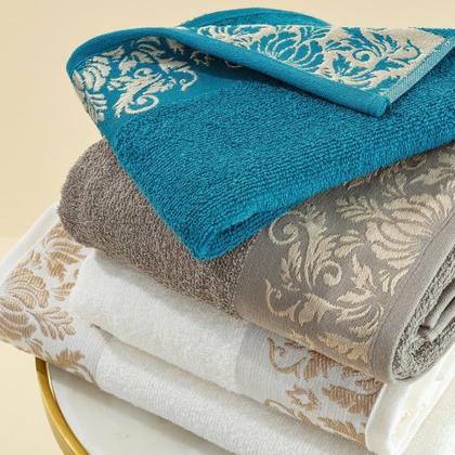 Imagem de Jogo de Toalha Branca 04 Peças - Viena - (02 Banho + 02 Rosto) - LMpeter