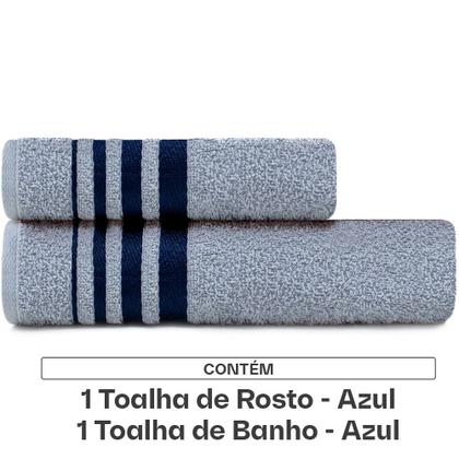 Imagem de Jogo de Toalhas 100% Algodão 2 Peças Banho e Rosto Karsten Emcompre