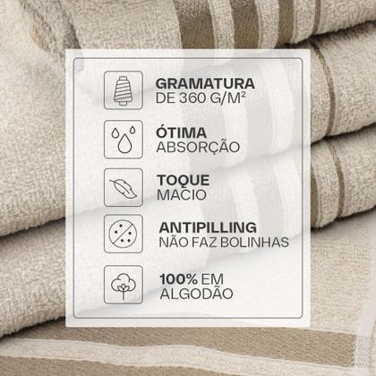 Imagem de Jogo de Toalhas 100% Algodão 2 Peças Banho e Rosto Karsten Emcompre