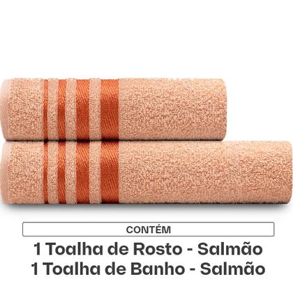 Imagem de Jogo de Toalhas 100% Algodão 2 Peças Banho e Rosto Karsten Emcompre