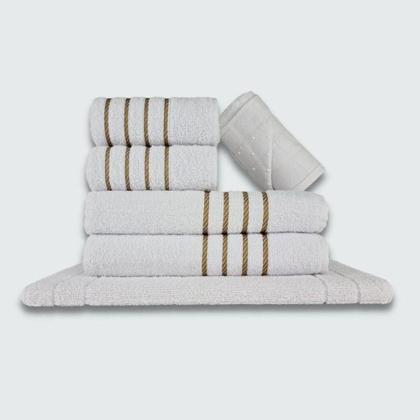 Imagem de Jogo De Toalhas 24 Ps Coleo Montreal 100% Algodo Cz+br+az+mr