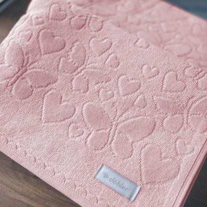 Imagem de Jogo de Toalhas 3 Peças Banho e Rosto Döhler 100% Algodão Aveludada Romance