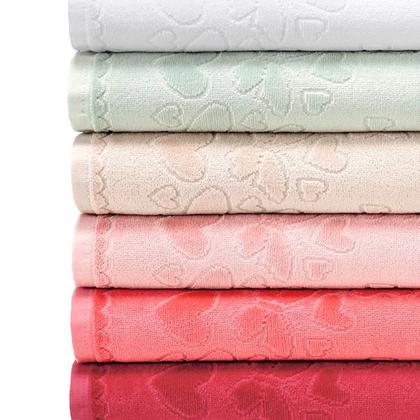 Imagem de Jogo de Toalhas 3 Peças Banho e Rosto Döhler 100% Algodão Aveludada Romance