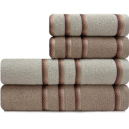 Imagem de Jogo de Toalhas 4 Peças Banho e Rosto 100% Algodão Appel Classic