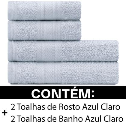 Imagem de Jogo De Toalhas 4 Peças - Banho e Rosto 100% Algodão Empire Karsten - Emcompre