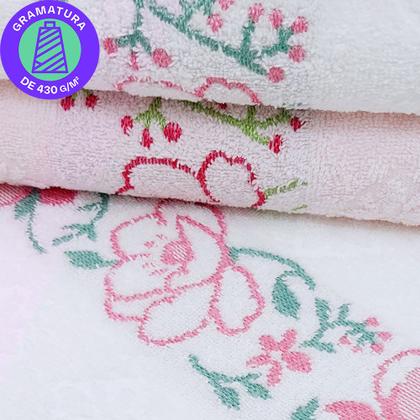 Imagem de Jogo De Toalhas 4 Peças - Banho e Rosto Algodão Antipiling Yuna Karsten - Emcompre