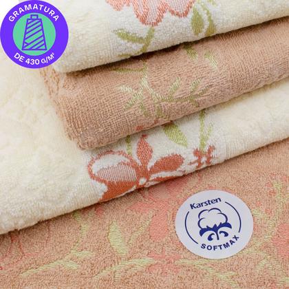 Imagem de Jogo De Toalhas 4 Peças - Banho e Rosto Algodão Antipiling Yuna Karsten - Emcompre