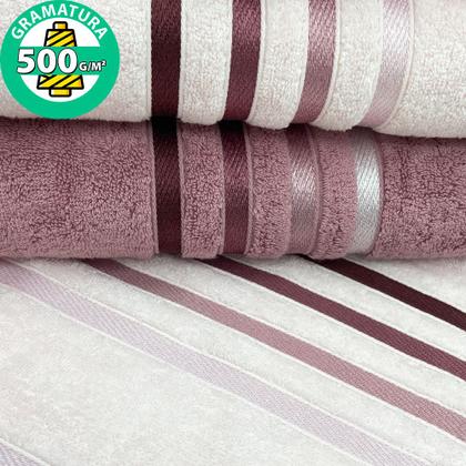 Imagem de Jogo De Toalhas 4 Peças - Banho + Rosto Algodão Fio Penteado Lumina Karsten - Emcompre