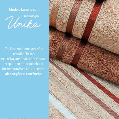 Imagem de Jogo De Toalhas 4 Peças - Banho + Rosto Algodão Fio Penteado Lumina Karsten - Emcompre