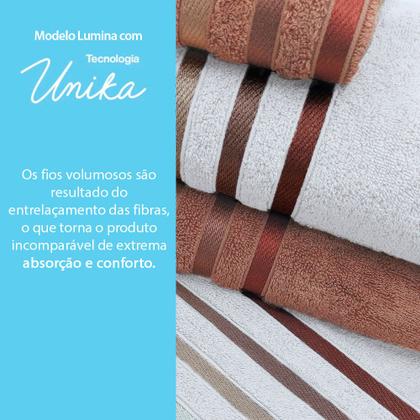 Imagem de Jogo De Toalhas 4 Peças - Banho + Rosto Algodão Fio Penteado Lumina Karsten - Emcompre