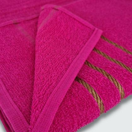 Imagem de Jogo de Toalhas 8 peça Coleção Montreal 100% Algodão Rosa+Verde