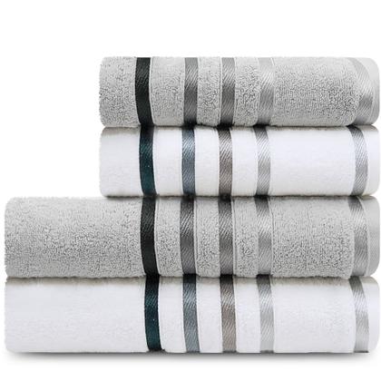 Imagem de Jogo de toalhas Banhão Gigante Karsten Lumina 4 Peças - Fio Penteado - Emcompre