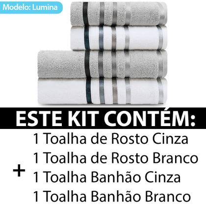 Imagem de Jogo de toalhas Banhão Gigante Karsten Lumina 4 Peças - Fio Penteado - Emcompre