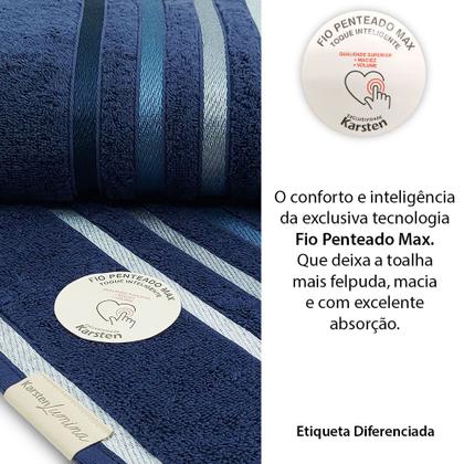 Imagem de Jogo de toalhas Banhão Gigante Karsten Lumina 4 Peças - Fio Penteado - Emcompre