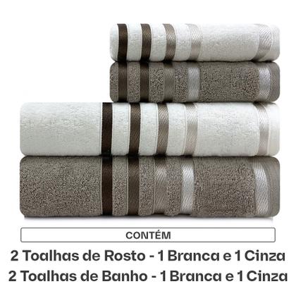 Imagem de Jogo de toalhas Banhão Gigante Karsten Lumina 4 Peças - Fio Penteado - Emcompre