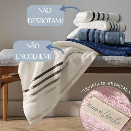Imagem de Jogo de toalhas Banhão Gigante Karsten Lumina 4 Peças Fio Penteado