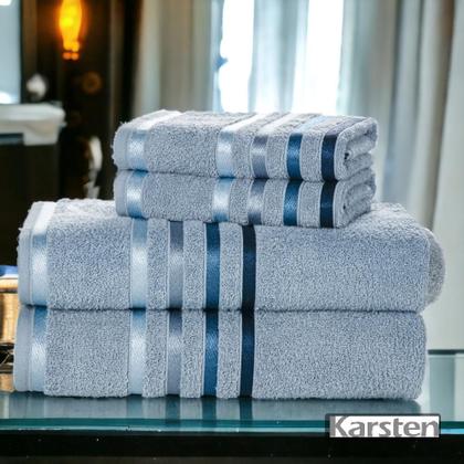 Imagem de Jogo de toalhas Banhão Gigante Karsten Lumina 4 Peças Fio Penteado