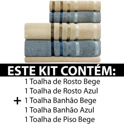 Imagem de Jogo de toalhas Banhão Gigante Karsten Lumina 5 Peças - Fio Penteado - Emcompre