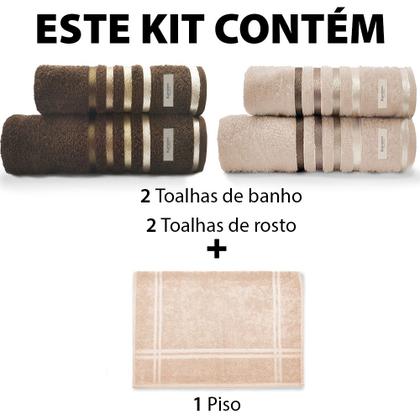 Imagem de Jogo de toalhas Banhão Gigante Karsten Lumina 5 Peças - Fio Penteado - Emcompre