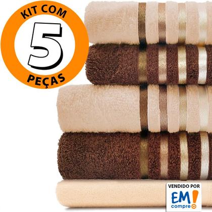 Imagem de Jogo de toalhas Banhão Gigante Karsten Lumina 5 Peças - Fio Penteado - Emcompre