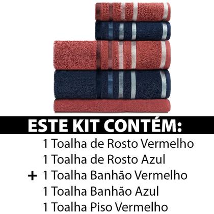Imagem de Jogo de toalhas Banhão Gigante Karsten Lumina 5 Peças - Fio Penteado - Emcompre