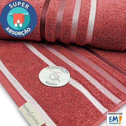 Imagem de Jogo de toalhas Banhão Gigante Karsten Lumina 5 Peças - Fio Penteado - Emcompre