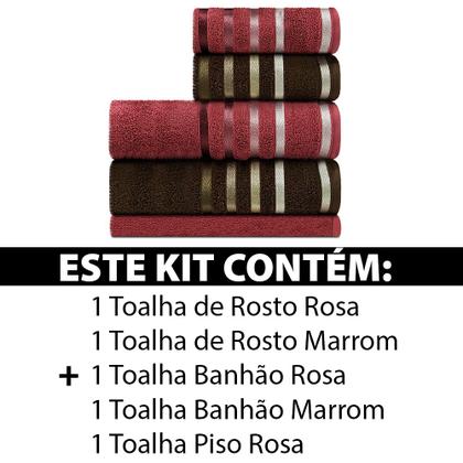 Imagem de Jogo de toalhas Banhão Gigante Karsten Lumina 5 Peças - Fio Penteado - Emcompre