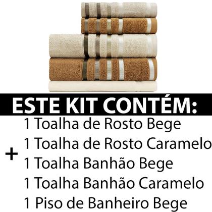 Imagem de Jogo de toalhas Banhão Gigante Karsten Lumina 5 Peças - Fio Penteado - Emcompre