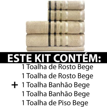 Imagem de Jogo de toalhas Banhão Gigante Karsten Lumina 5 Peças - Fio Penteado - Emcompre