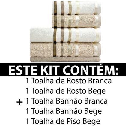 Imagem de Jogo de toalhas Banhão Gigante Karsten Lumina 5 Peças - Fio Penteado - Emcompre