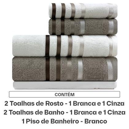 Imagem de Jogo de toalhas Banhão Gigante Karsten Lumina 5 Peças - Fio Penteado - Emcompre