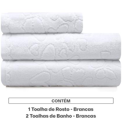 Imagem de Jogo de Toalhas Banho e Rosto Döhler 100% Algodão Aveludada Romance