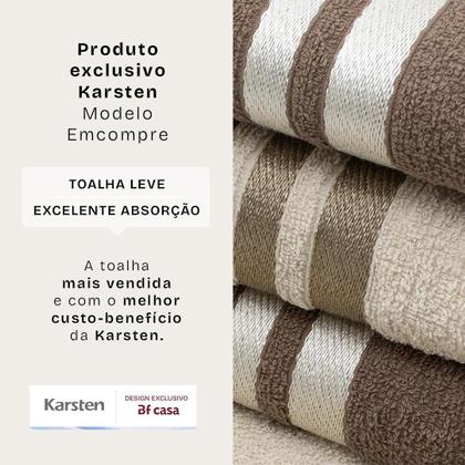 Imagem de Jogo de Toalhas de Algodão 4 Peças Banho e Rosto Karsten - Emcompre