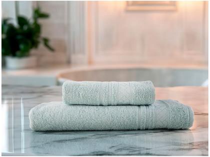 Imagem de Jogo de Toalhas de Banho Dohler Algodão Premium Verde 2 Peças