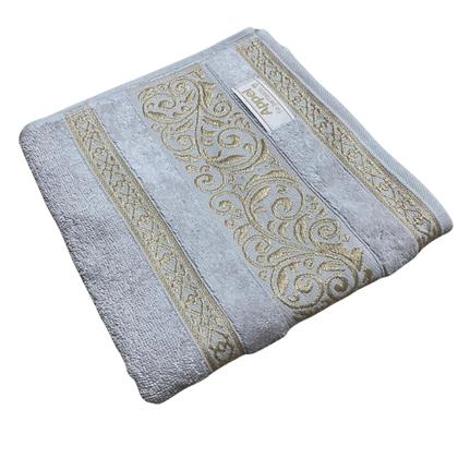 Imagem de Jogo de Toalhas La Vie  2 Peças com Fio Penteado, Barra Aveludada e Fios Dourados