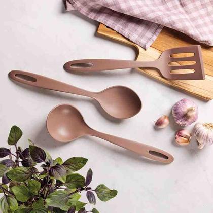 Imagem de Jogo de Utensílios 03 Peças Ability em Nylon Mocaccino Tramontina