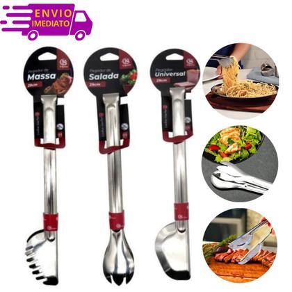 Imagem de Jogo de Utensílios de Cozinha Completo 100% Inox Faqueiro Talheres para Servir