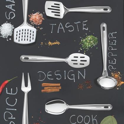 Imagem de Jogo de Utensílios Tramontina Extrata em Aço Inox com Suporte de Parede 5 Peças 66815700