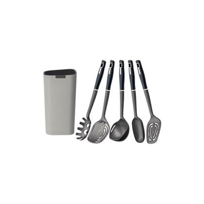 Imagem de Jogo De Utensílios Tramontina Verano ônix Com Suporte 6 Peças Tramontina