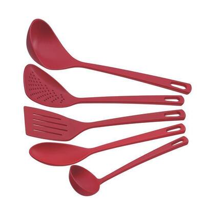 Imagem de Jogo de Utensílios Tramontina Vermelho em Nylon 5 Peças