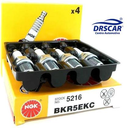 Imagem de Jogo de Velas de Ignição Renault Fiat NGK BKR5EKC com 2 eletrodos