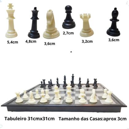 Imagem de Jogo De Xadrez Dobrável Magnético Luxo Portátil Grande