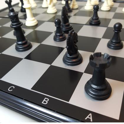 Imagem de Jogo De Xadrez Dobrável Magnético Luxo Portátil Grande