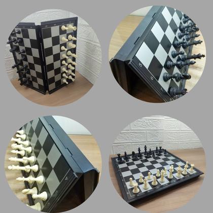 Imagem de Jogo De Xadrez Dobrável Magnético Luxo Portátil Grande