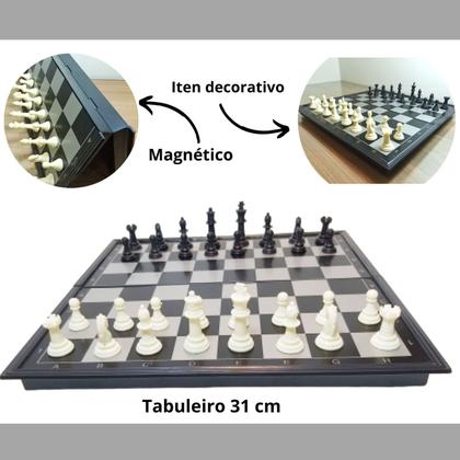 Imagem de Jogo De Xadrez Dobrável Magnético Luxo Portátil Grande
