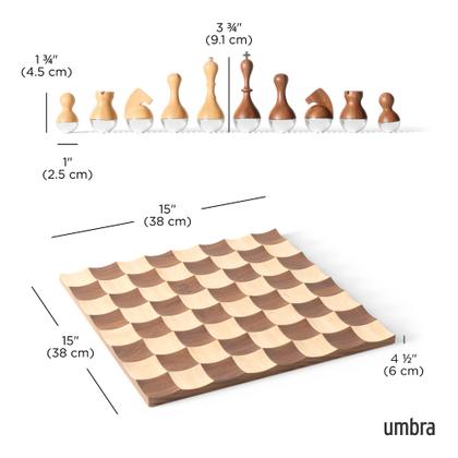 Imagem de Jogo De Xadrez Em Madeira Wobble Umbra
