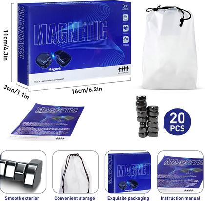 Imagem de Jogo de xadrez magnético, jogo de xadrez magnético com pedras, jogo de xadrez magnético, jogo magnético com corda, jogo de xadrez magnético para adultos e crianças, conjunto de jogos de tabuleiro para famílias