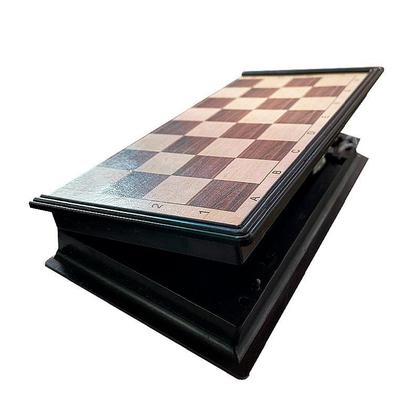 Jogo De Xadrez Tabuleiro Dobrável Portátil Compacto 20x20Cm - NS Imagem de Jogo De Xadrez Tabuleiro Dobrável Portátil Compacto 20x20Cm