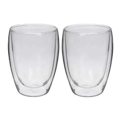 Imagem de Jogo De Xícara Café Chá Vidro Copo Parede Dupla 100ml